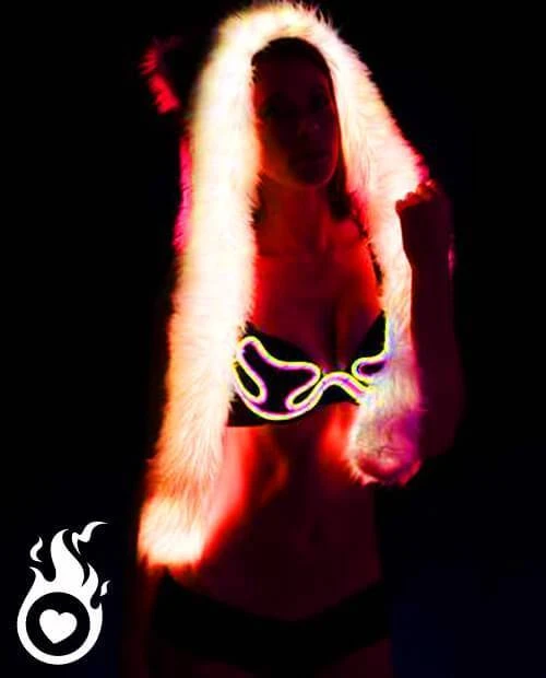 Bonnet Écharpe Lumineux Loup 1 Bonnet Écharpe Lumineux Loup