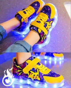 Lumière Fashion Promos Magasin 23 Chaussures Lumineuses LED Pokémon Pikachu