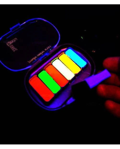 Maquillage Paupière : Kit De Maquillage Fluorescent 6 Couleurs 1 Maquillage Paupière : Kit De Maquillage Fluorescent 6 Couleurs