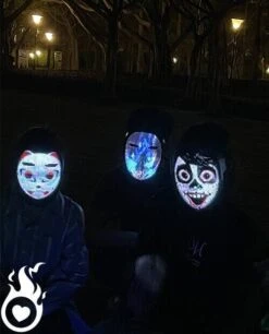 Masque LED Lumineux Programmable -Lumière Fashion Promos Magasin masque led programmable 3