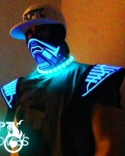 Masque Lumineux LED Biohazard