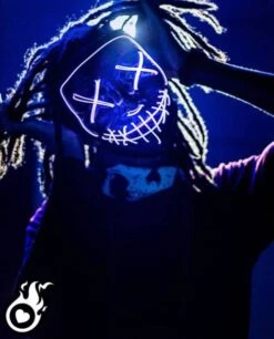 Masque "La Purge" American Nightmare Lumineux -Lumière Fashion Promos Magasin masque lumineux the purge american nightmare 7