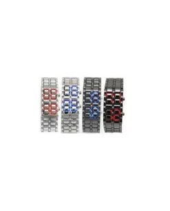 Montre Led Modèle "Inox" -Lumière Fashion Promos Magasin montre led rouge 3