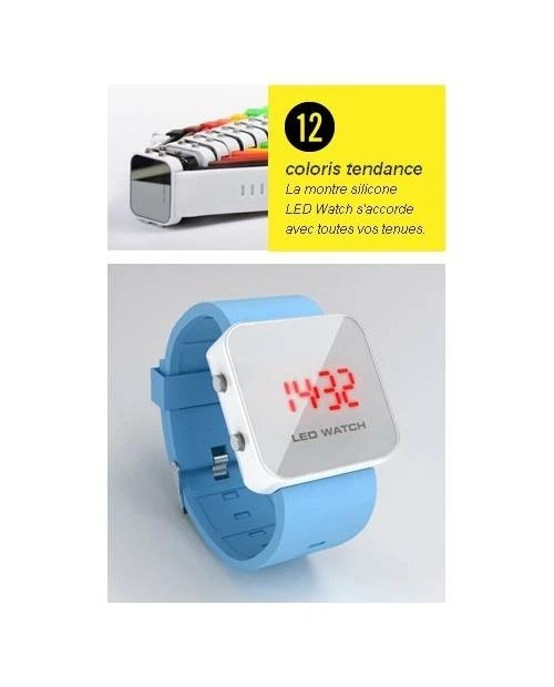 Montre Tendance Led Watch "Miroir" 2 Montre Tendance Led Watch "Miroir" – Image 2