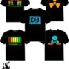 T-Shirts Equalizer LED Lumineux : 6 Modèles