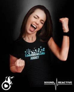 Tee-Shirt LED Tomorrowland "Addict" Femme -Lumière Fashion Promos Magasin t shirt led tomorrowland femme 2