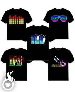 Tee-Shirt Lumineux Equalizer : 6 Modèles