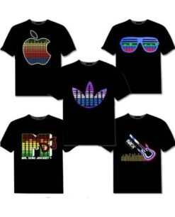 Tee-Shirt Lumineux Equalizer : 6 Modèles -Lumière Fashion Promos Magasin t shirt lumineux equalizer 9