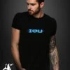 Tee Shirt Lumineux Message Leds Bleues