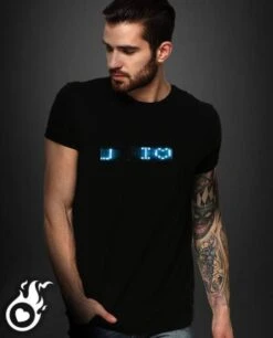 Tee Shirt Lumineux Message Leds Bleues -Lumière Fashion Promos Magasin tee shirt clubbing 2