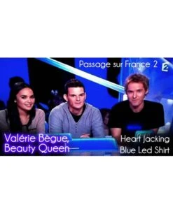 Tee Shirt Lumineux Femme Message Bleu -Lumière Fashion Promos Magasin tee shirt discount 3