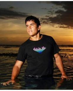 Tee Shirt Fluorescent LED Heartist EqualizerⓇ