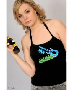 T Shirt Électroluminescent Rock Femme