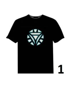Tee Shirt Iron Man Lumineux LED -Lumière Fashion Promos Magasin tee shirt ironman lumineux 2