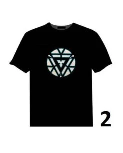 Tee Shirt Iron Man Lumineux LED -Lumière Fashion Promos Magasin tee shirt ironman lumineux 3