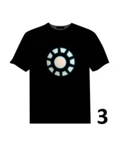 Tee Shirt Iron Man Lumineux LED -Lumière Fashion Promos Magasin tee shirt ironman lumineux 4