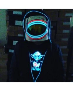 Tee Shirt LED Animé Casque DJ -Lumière Fashion Promos Magasin tee shirt led casque 3