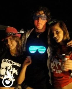 Tee-Shirt Lumineux Interactif Lunettes