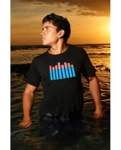 Tee Shirt Lumineux "House Music" Equalizer Ⓡ