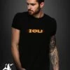 T Shirt Led Message Orange / Jaune