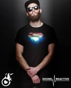 Tee-Shirt Superman Lumineux Equalizer Ⓡ -Lumière Fashion Promos Magasin tee shirt lumineux superman 2