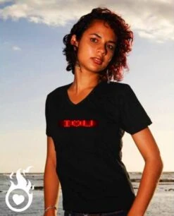 T-Shirt Led Rouge Femme